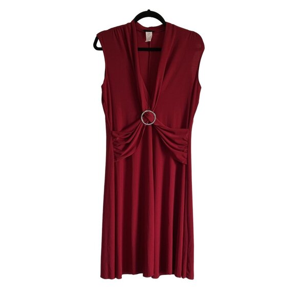 PerSeption Concept Dresses & Skirts - Perseption Concept Vintage Red Dress Rhinestone Ring Detail XL Valentines Day